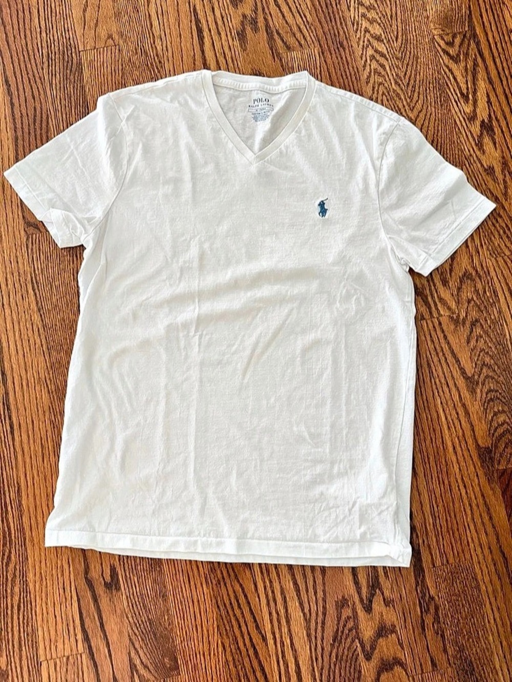 Polo Ralph Lauren Custom Slim Fit V-Neck T-Shirt White Medium